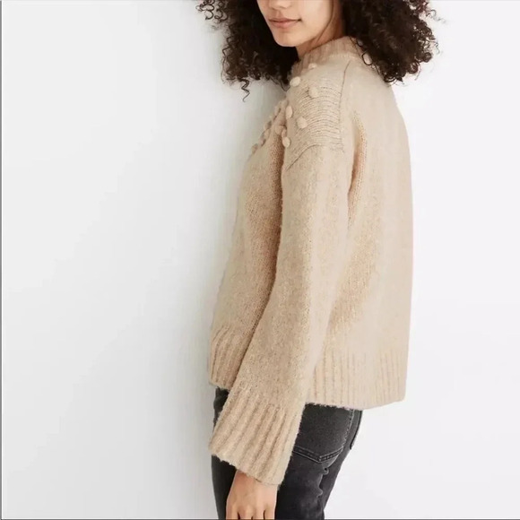 Madewell Placed Bobble Mock Neck Sweater - Picture 3 of 9